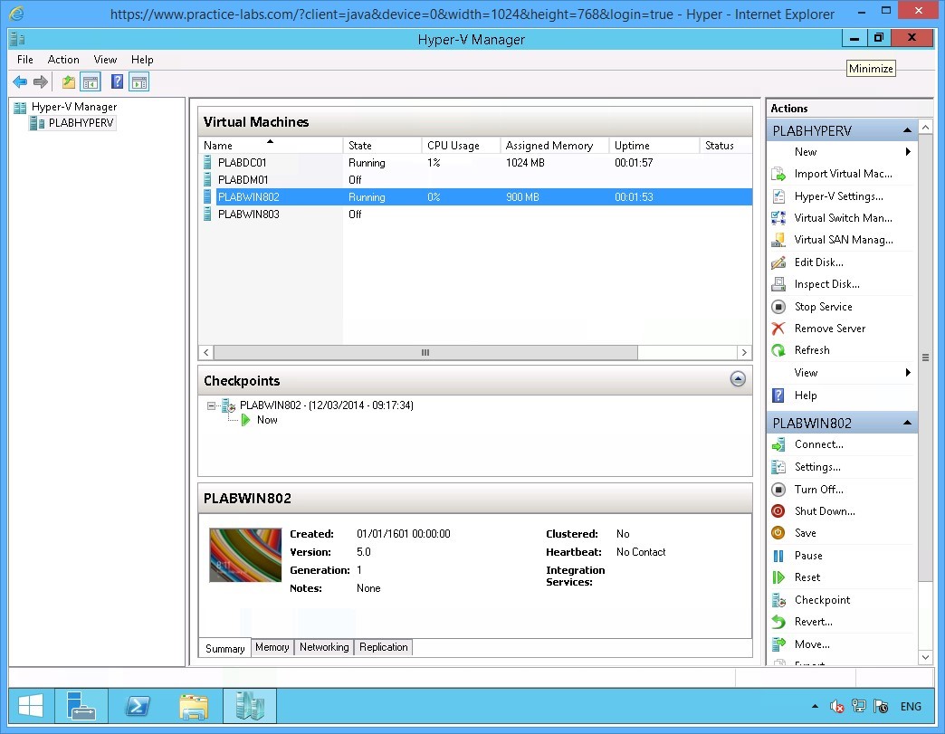 Figure 1.11 Screenshot of the device PLABHYPERV